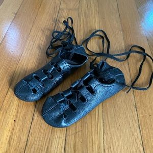 Irish step dancing lace up shoes